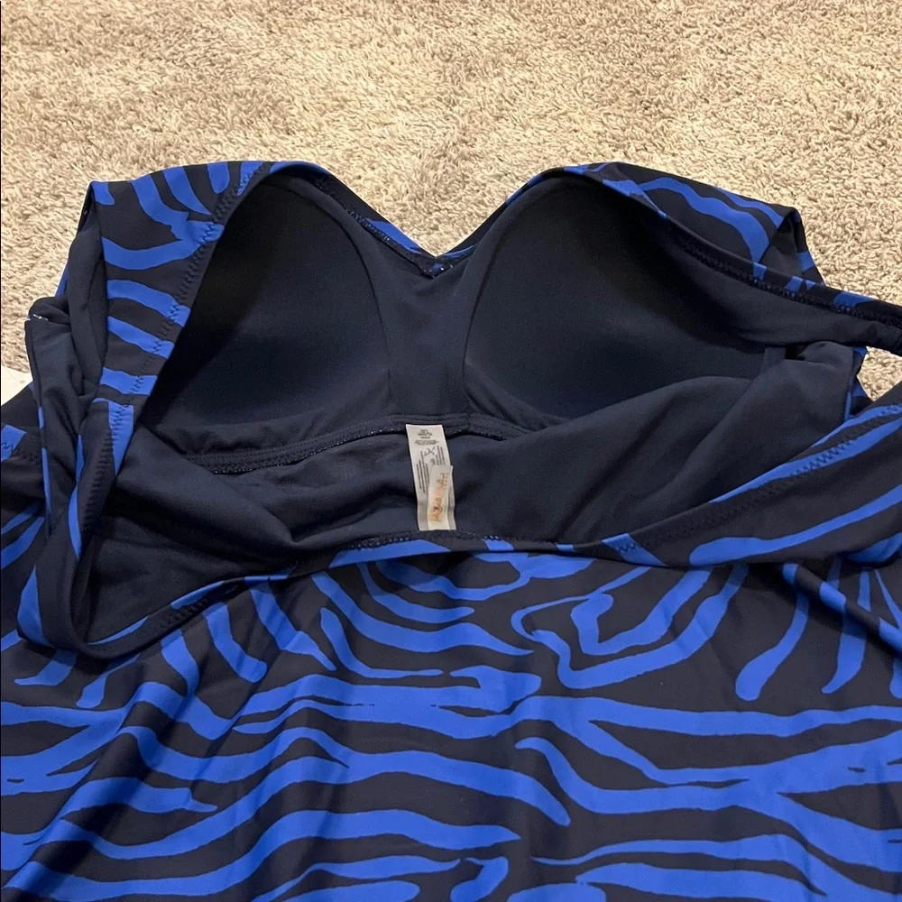 $134 NWT NEW Raisins Curve Women’s Swimsuit‎ Swim Navy Black 22W Lucia Swimsuit